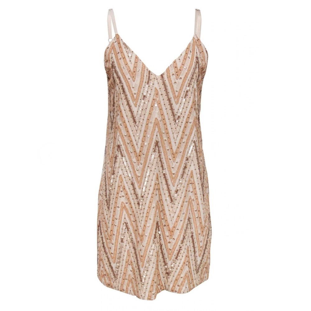 NWT AlICE + OLIVIA BEIGE GOLD SHIFT DRESS
